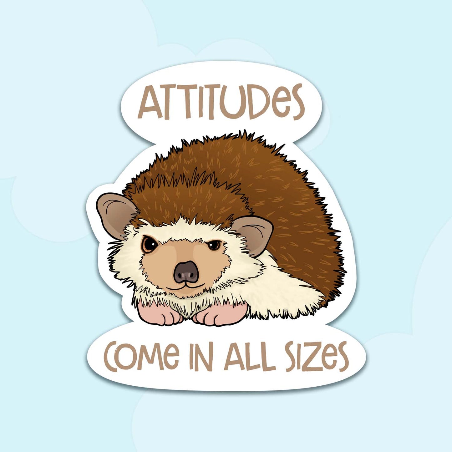Hedgehog Attitude Vinyl Sticker