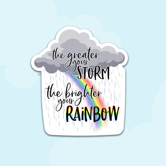Rainbow After Storm Vinyl Sticker