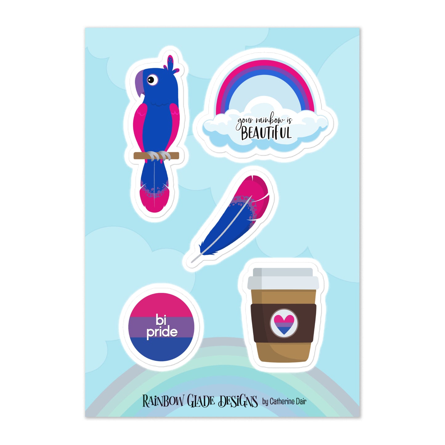 Bisexual Pride Sticker Collection