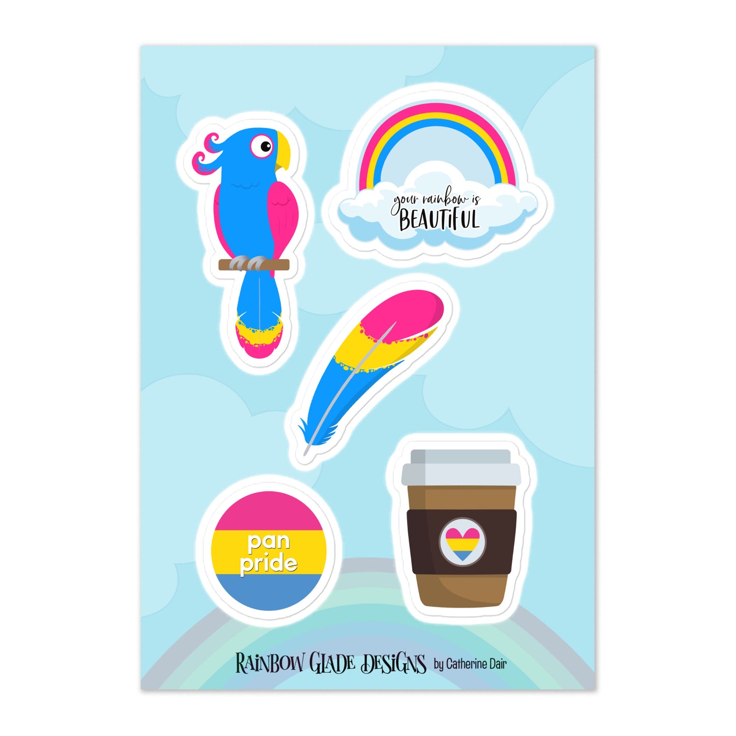 Pansexual Pride Sticker Collection