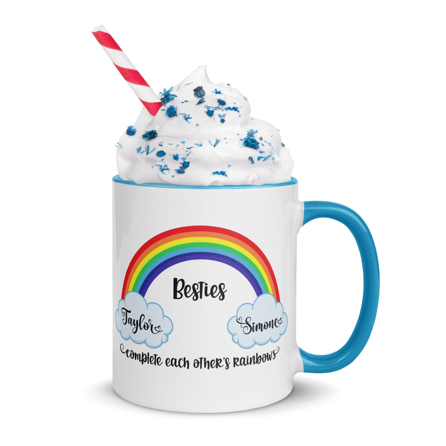 Personalized Rainbow Besties Mug in two sizes