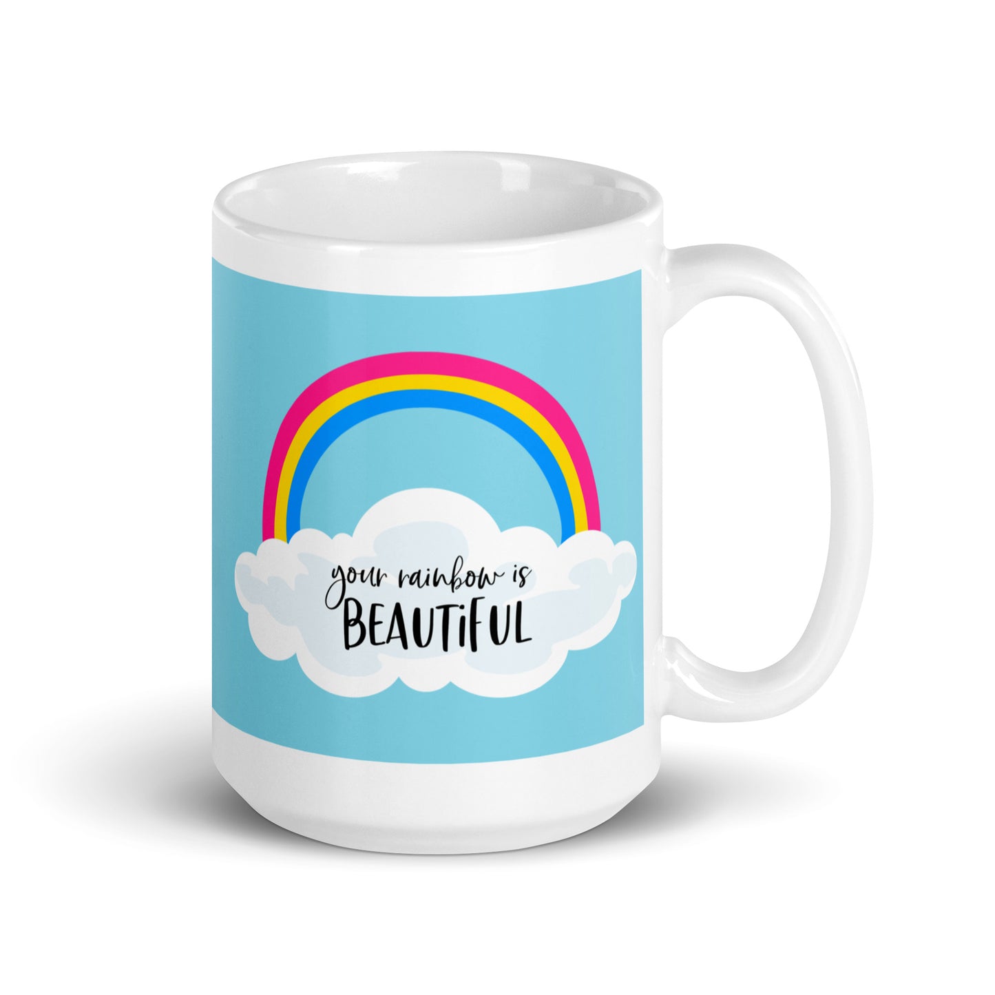 Pansexual Pride Rainbow Mug with Optional Personalization